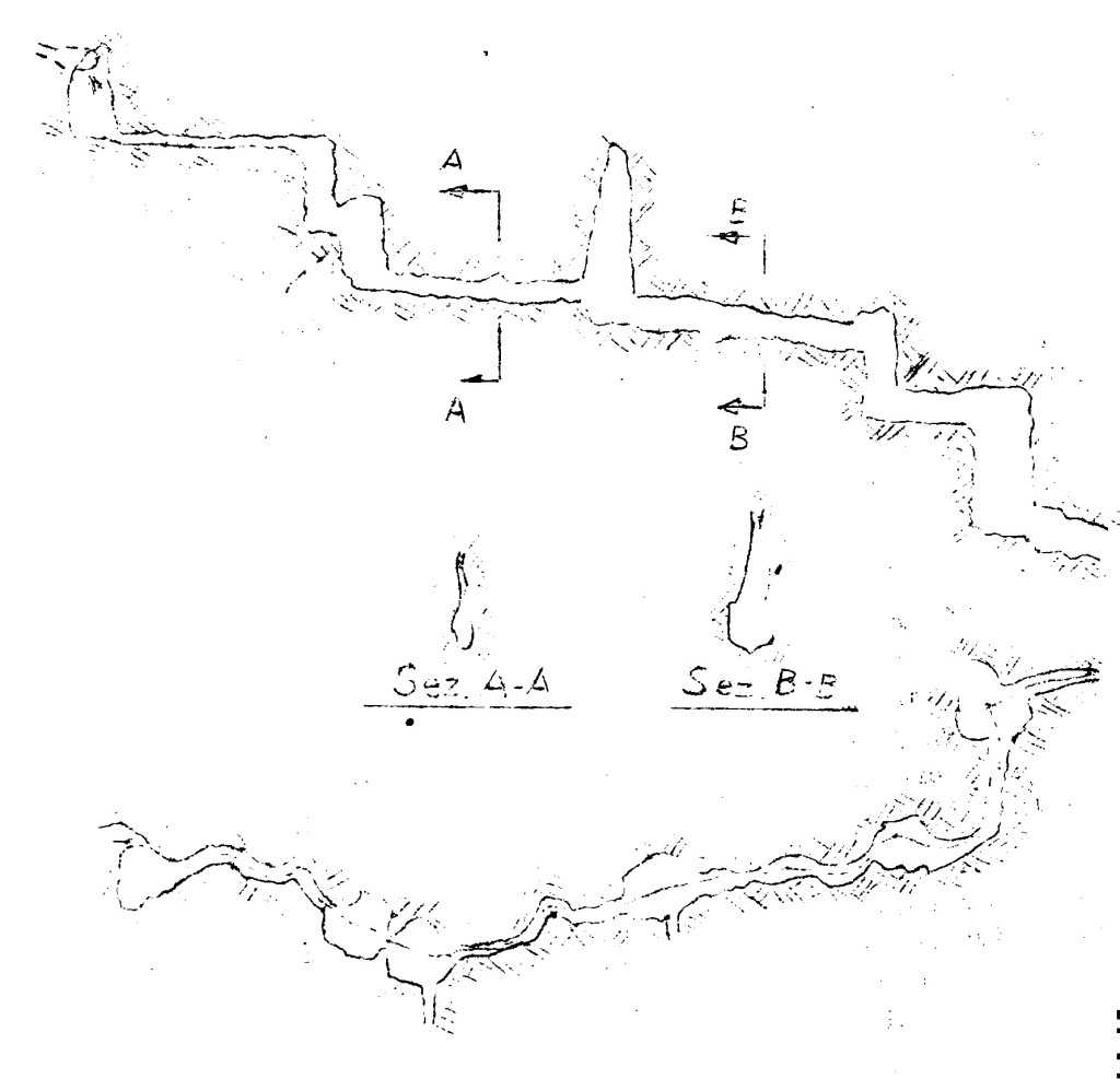 Rilievo Ramo dei Salti, anno 1964 (disegno di Leonardo Busellato)